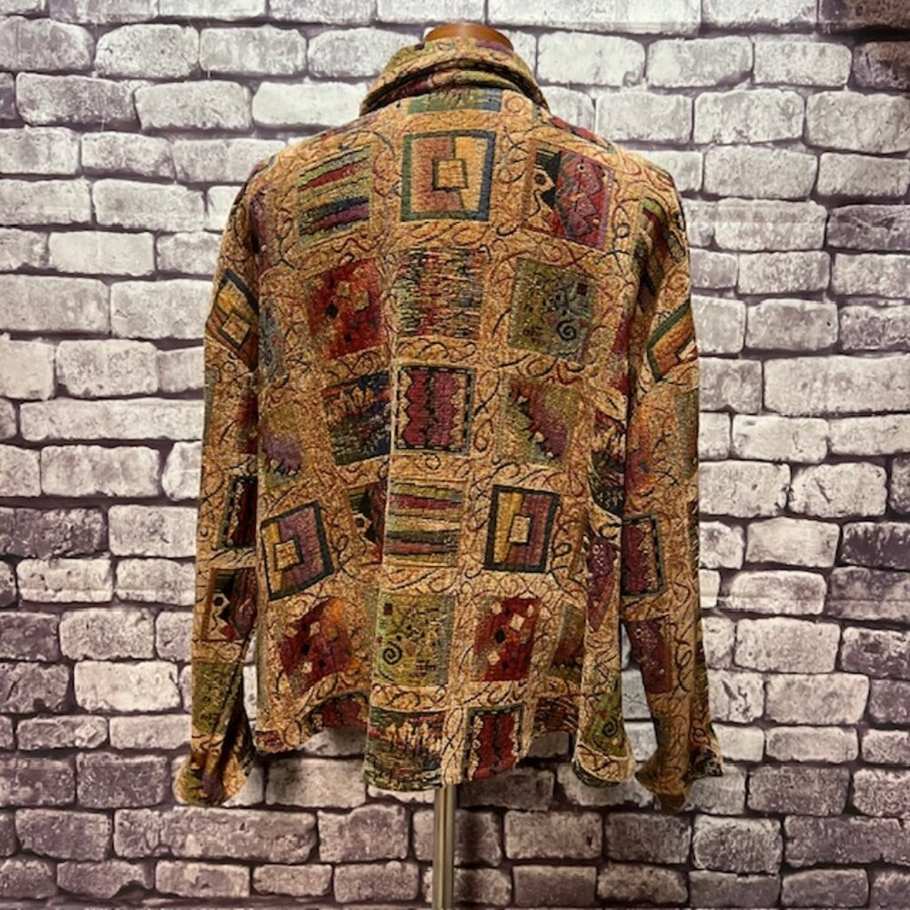 Silverado Multicolored Tapestry Button Down Jacke… - image 4